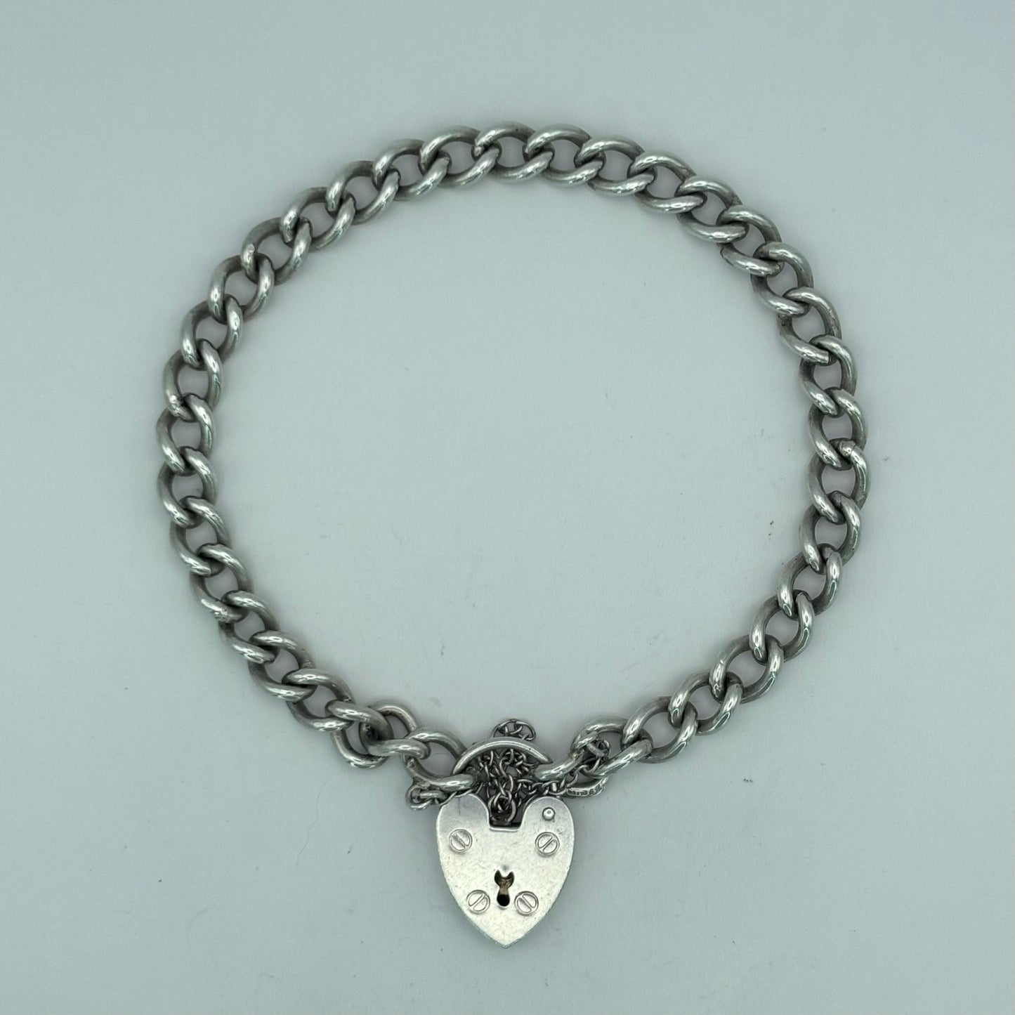 H&S Curb Link Heart Bracelet