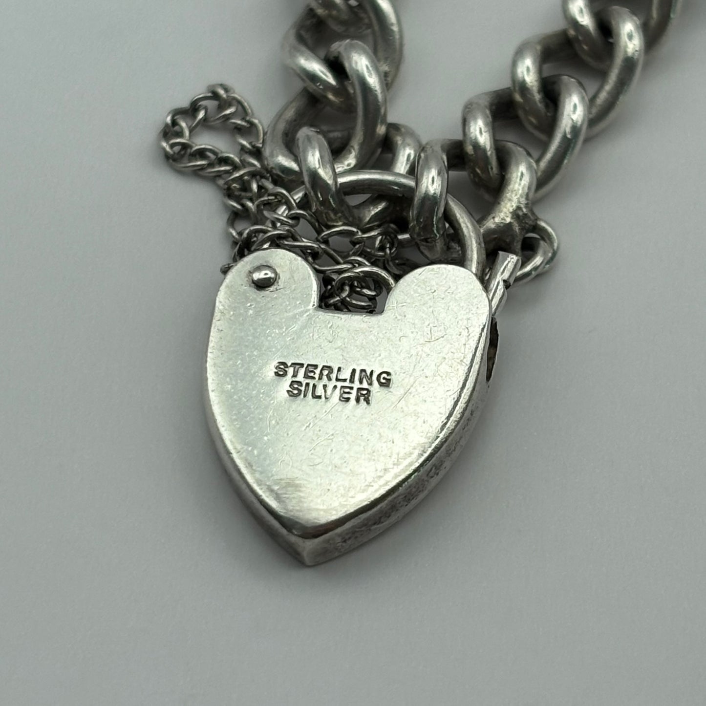 H&S Curb Link Heart Bracelet