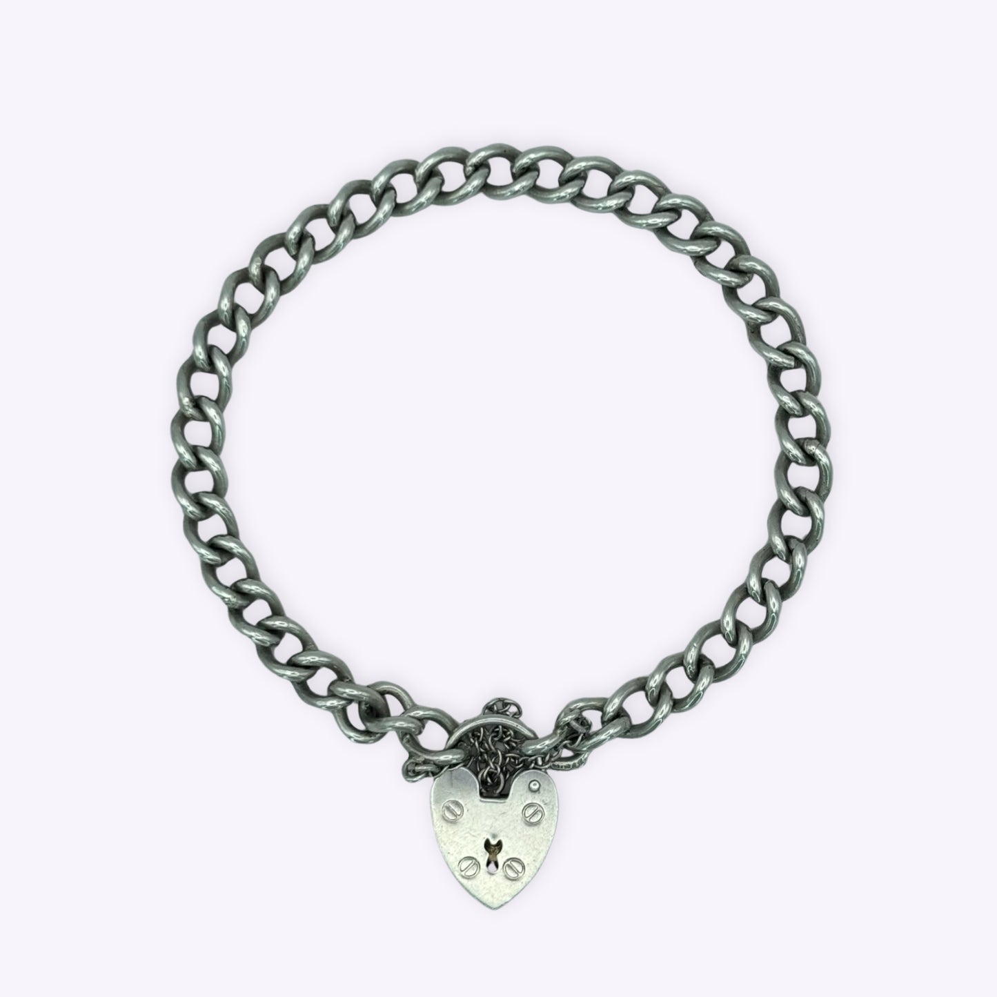 H&S Curb Link Heart Bracelet