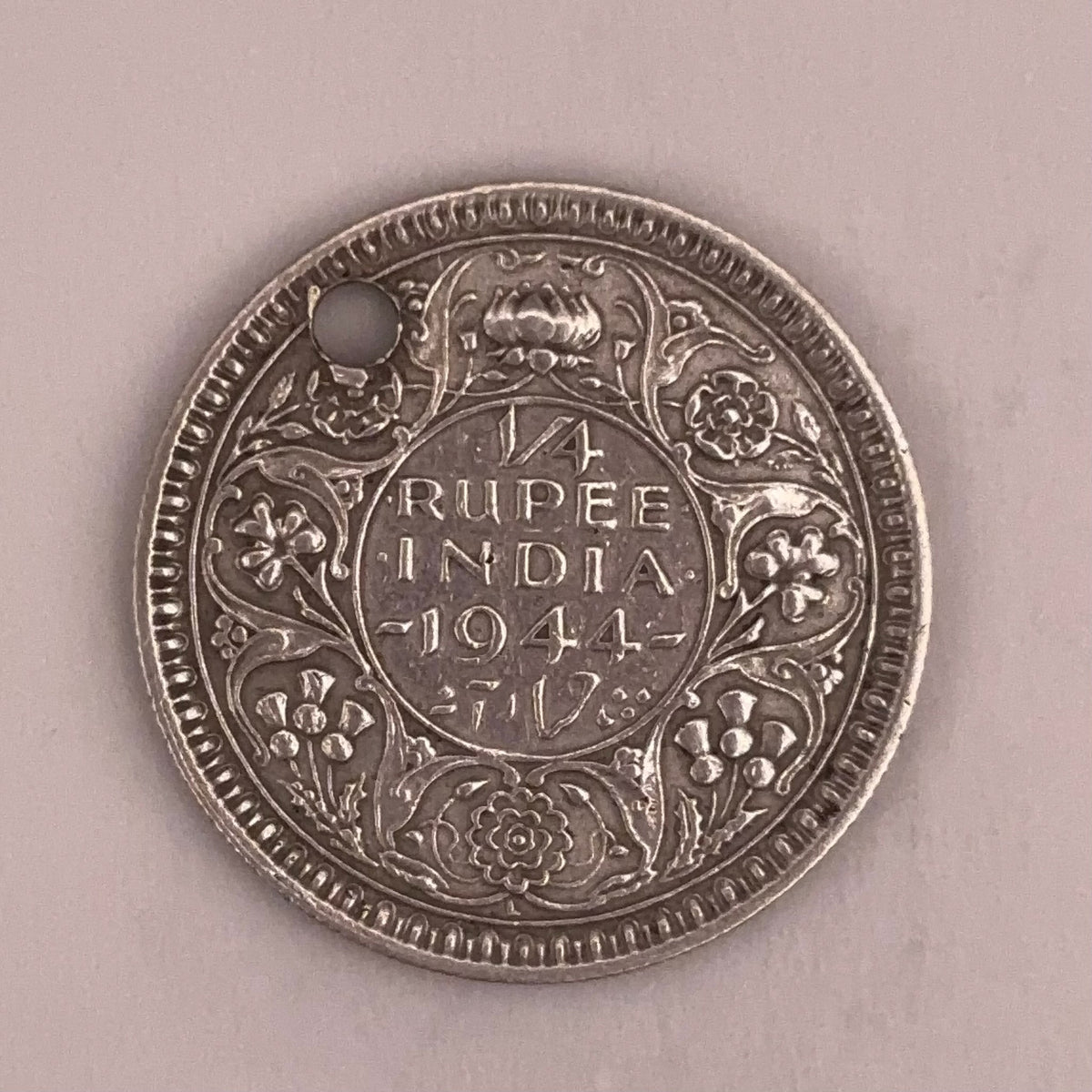 1/4 1944 Rupee Coin